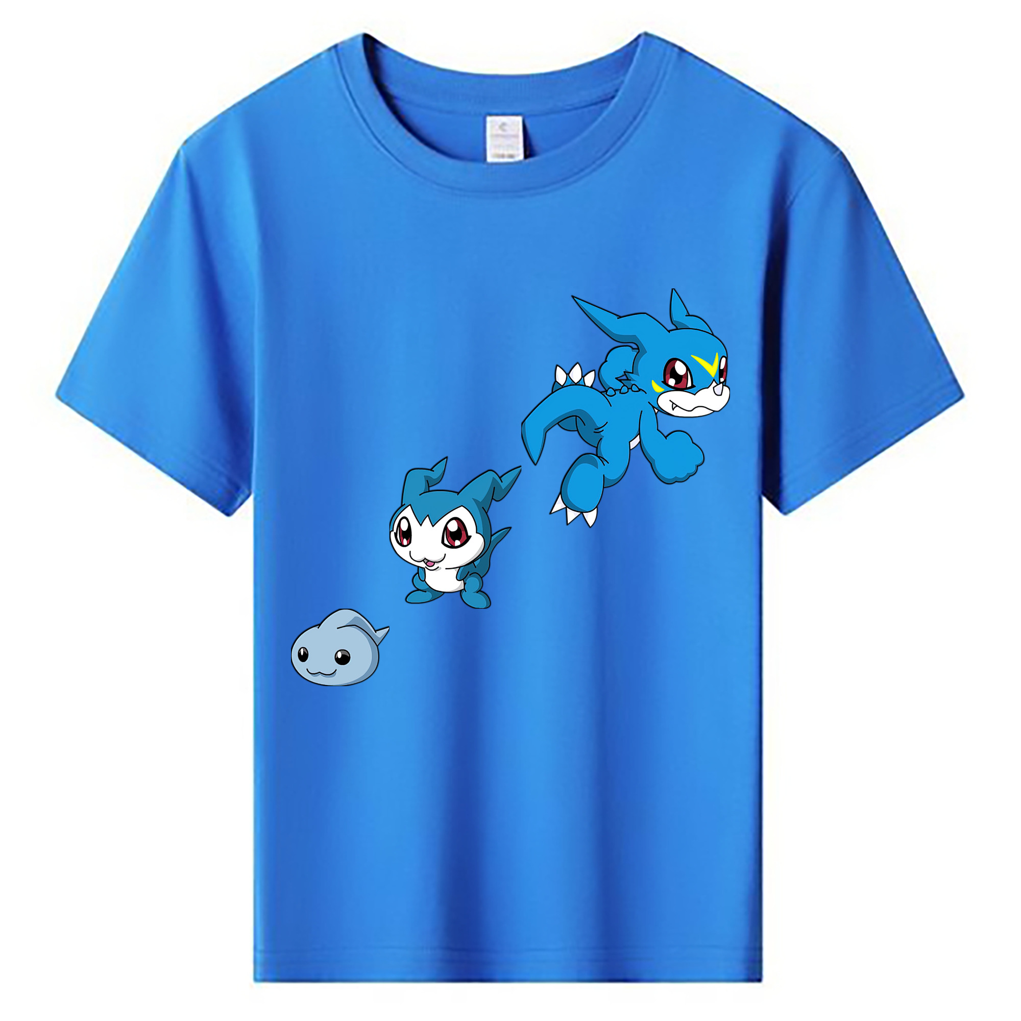 （画像用） Digimon デジタルモンスター/デジモン 綿100％キッズTシャツ（フロントプリント）
